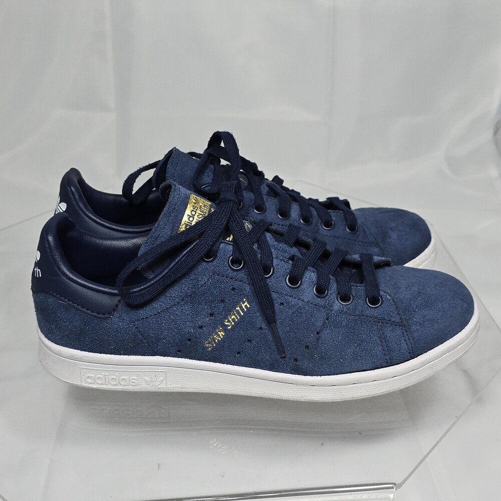 Adidas Originals Smith Collegiate Blue Suede/Gold Print Sneakers Men 8.5 Rare